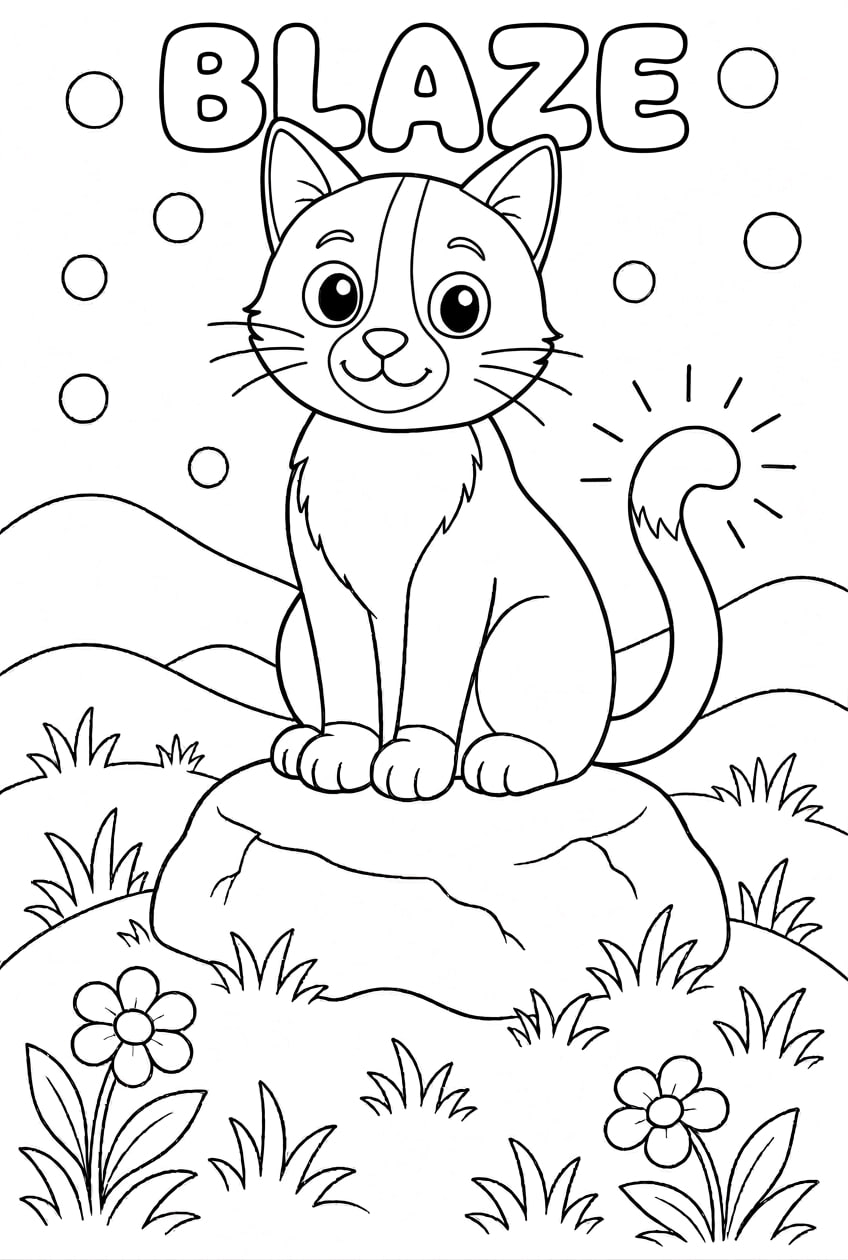 Blaze coloring page