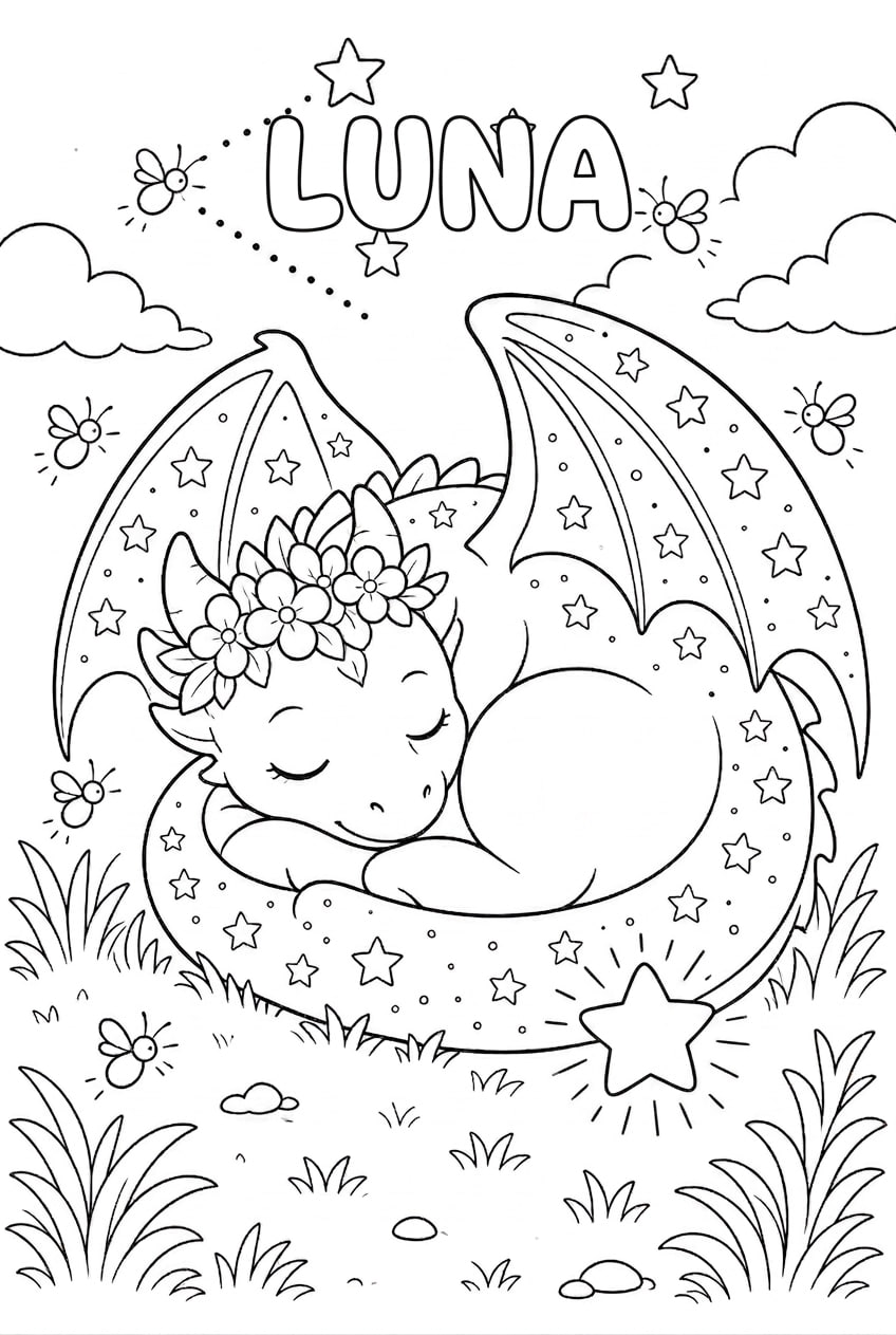 Luna coloring page